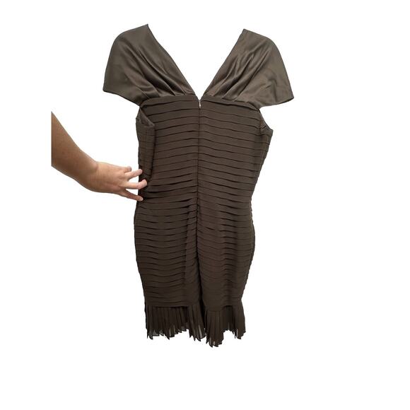 Roland Nivelais Size 10 Hourglass Hourglass Brown Formal 100% Silk - Picture 6 of 10